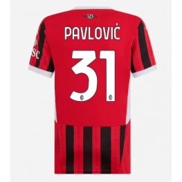 AC Milan Strahinja Pavlovic #31 Thuis tenue Dames 2024-25 Korte Mouw