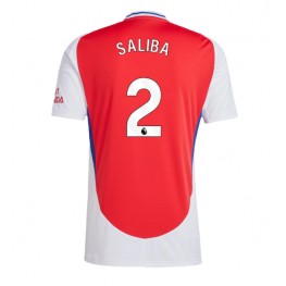 Arsenal William Saliba #2 Thuis tenue 2024-25 Korte Mouw