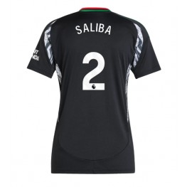 Arsenal William Saliba #2 Uit tenue Dames 2024-25 Korte Mouw