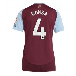 Aston Villa Ezri Konsa #4 Thuis tenue Dames 2024-25 Korte Mouw