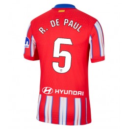 Atletico Madrid Rodrigo De Paul #5 Thuis tenue 2024-25 Korte Mouw