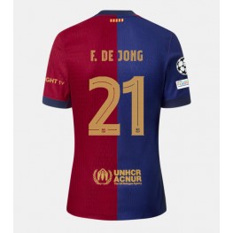 Barcelona Frenkie de Jong #21 Thuis tenue 2024-25 Korte Mouw