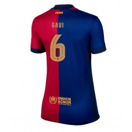 Barcelona Paez Gavi #6 Thuis tenue Dames 2024-25 Korte Mouw