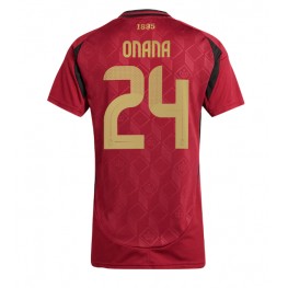 België Amadou Onana #24 Thuis tenue Dames EK 2024 Korte Mouw