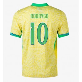 Brazilië Rodrygo Goes #10 Thuis tenue Copa America 2024 Korte Mouw