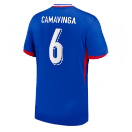 Frankrijk Eduardo Camavinga #6 Thuis tenue EK 2024 Korte Mouw