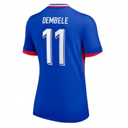 Frankrijk Ousmane Dembele #11 Thuis tenue Dames EK 2024 Korte Mouw