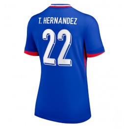 Frankrijk Theo Hernandez #22 Thuis tenue Dames EK 2024 Korte Mouw