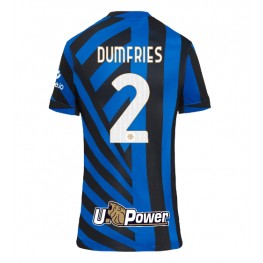 Inter Milan Denzel Dumfries #2 Thuis tenue Dames 2024-25 Korte Mouw