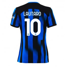 Inter Milan Lautaro Martinez #10 Thuis tenue Dames 2023-24 Korte Mouw