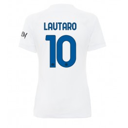 Inter Milan Lautaro Martinez #10 Uit tenue Dames 2023-24 Korte Mouw