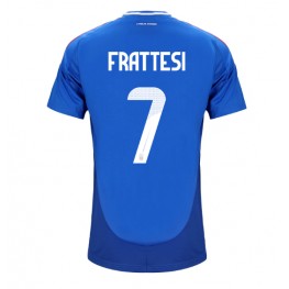 Italië Davide Frattesi #7 Thuis tenue EK 2024 Korte Mouw