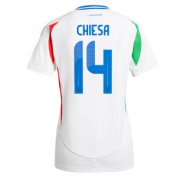 Italië Federico Chiesa #14 Uit tenue Dames EK 2024 Korte Mouw