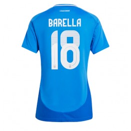 Italië Nicolo Barella #18 Thuis tenue Dames EK 2024 Korte Mouw