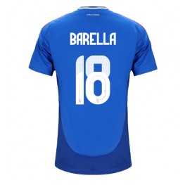 Italië Nicolo Barella #18 Thuis tenue EK 2024 Korte Mouw