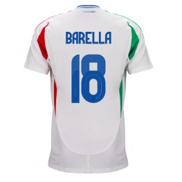 Italië Nicolo Barella #18 Uit tenue EK 2024 Korte Mouw