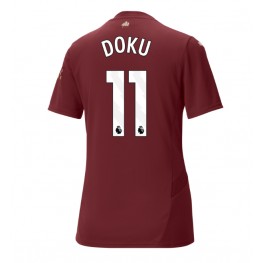 Manchester City Jeremy Doku #11 Derde tenue Dames 2024-25 Korte Mouw