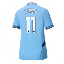 Manchester City Jeremy Doku #11 Thuis tenue Dames 2024-25 Korte Mouw