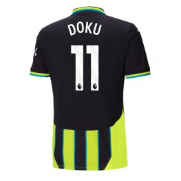 Manchester City Jeremy Doku #11 Uit tenue 2024-25 Korte Mouw