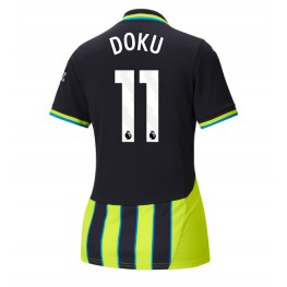 Manchester City Jeremy Doku #11 Uit tenue Dames 2024-25 Korte Mouw