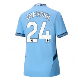 Manchester City Josko Gvardiol #24 Thuis tenue Dames 2024-25 Korte Mouw