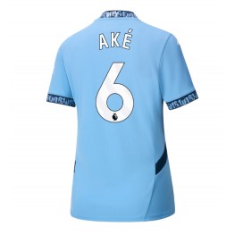 Manchester City Nathan Ake #6 Thuis tenue Dames 2024-25 Korte Mouw