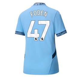 Manchester City Phil Foden #47 Thuis tenue Dames 2024-25 Korte Mouw