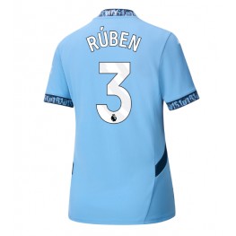 Manchester City Ruben Dias #3 Thuis tenue Dames 2024-25 Korte Mouw