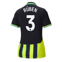 Manchester City Ruben Dias #3 Uit tenue Dames 2024-25 Korte Mouw