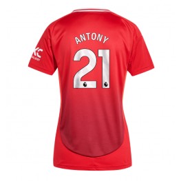 Manchester United Antony #21 Thuis tenue Dames 2024-25 Korte Mouw