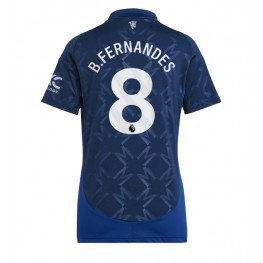 Manchester United Bruno Fernandes #8 Uit tenue Dames 2024-25 Korte Mouw