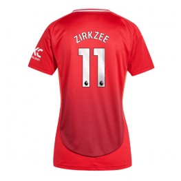 Manchester United Joshua Zirkzee #11 Thuis tenue Dames 2024-25 Korte Mouw