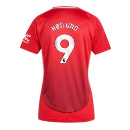 Manchester United Rasmus Hojlund #9 Thuis tenue Dames 2024-25 Korte Mouw