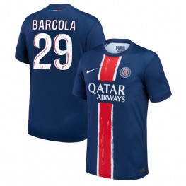 Paris Saint-Germain Bradley Barcola #29 Thuis tenue 2024-25 Korte Mouw