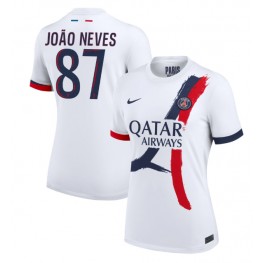 Paris Saint-Germain Joao Neves #87 Uit tenue Dames 2024-25 Korte Mouw