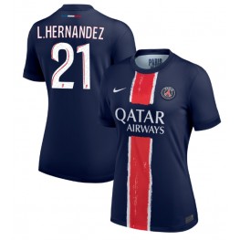 Paris Saint-Germain Lucas Hernandez #21 Thuis tenue Dames 2024-25 Korte Mouw