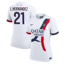 Paris Saint-Germain Lucas Hernandez #21 Uit tenue Dames 2024-25 Korte Mouw