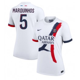 Paris Saint-Germain Marquinhos #5 Uit tenue Dames 2024-25 Korte Mouw