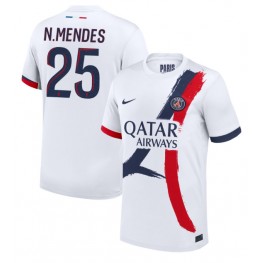 Paris Saint-Germain Nuno Mendes #25 Uit tenue 2024-25 Korte Mouw