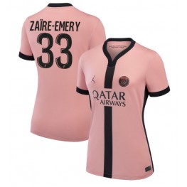 Paris Saint-Germain Warren Zaire-Emery #33 Derde tenue Dames 2024-25 Korte Mouw