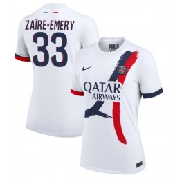 Paris Saint-Germain Warren Zaire-Emery #33 Uit tenue Dames 2024-25 Korte Mouw