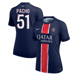 Paris Saint-Germain Willian Pacho #51 Thuis tenue Dames 2024-25 Korte Mouw