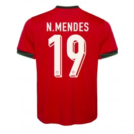 Portugal Nuno Mendes #19 Thuis tenue EK 2024 Korte Mouw