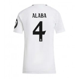 Real Madrid David Alaba #4 Thuis tenue Dames 2024-25 Korte Mouw