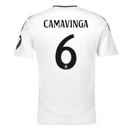 Real Madrid Eduardo Camavinga #6 Thuis tenue 2024-25 Korte Mouw