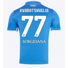 SSC Napoli Khvicha Kvaratskhelia #77 Thuis tenue 2024-25 Korte Mouw