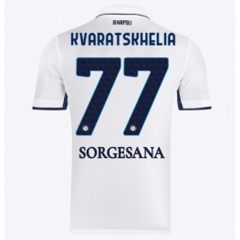 SSC Napoli Khvicha Kvaratskhelia #77 Uit tenue 2024-25 Korte Mouw