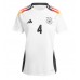 Duitsland Jonathan Tah #4 Thuis tenue Dames EK 2024 Korte Mouw