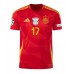 Spanje Nico Williams #17 Thuis tenue EK 2024 Korte Mouw